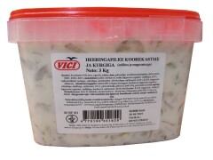 VICI Herring fillet,cucumbers in sour-cream 3kg