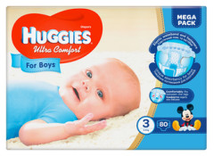 HUGGIES Sauskeln.HUGGIES UC BOYS (3) 5-9kg,80vnt 88pcs