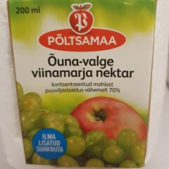 PÕLTSAMAA Õuna-valge viinamarja nektar 200ml