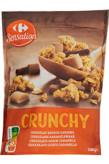 CARREFOUR Crispy muesli, chocolate and caramel pieces 500g