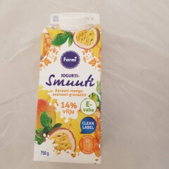 FARMI Banaani-mango-ananassi-granadilli jogurtismuuti 750g