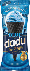 DADU DADU MOONLIGHT BLUE Sinine ploomitäidisega jäätis vahvlikoonuses 150ml/94g 150ml