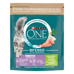 PURINA ONE Sausa barība pieaugušiem kaķiem Sensetive 800g