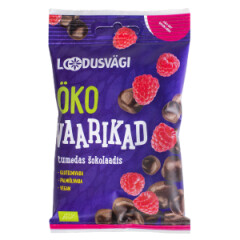 LOODUSVÄGI ÖKO näks,vaarikad tumedas sokolaadis 50g