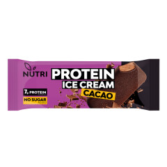 NUTRI NUTRI PROTEIN kakaviniai valgomieji ledai su becukriu glaistu ant pagaliuko (su saldikliais), 67g 67g