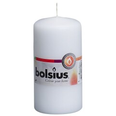BOLSIUS Cilindrinė žvakė, baltos sp., 12 x 6 cm 1pcs