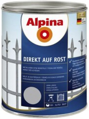 ALPINA Metalo dažai ALPINA DIREKT AUF ROST RAL7040, pilkos sp., 750 ml 0,75l