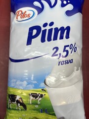 PILOS Piim 2,5% kiles 1l