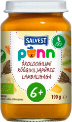 PÕNN Organic Vegetable puree with lamb (6 months) 190g