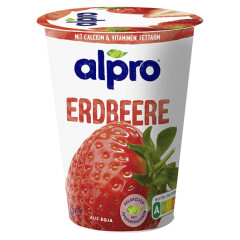 ALPRO Fermentētas sojas produkts ar zemeņu garšu 400g