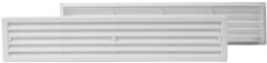 EUROPLAST Plastikinės ventiliacijos grotelės durims VR459, 450 x 92 mm, baltos sp., 2 vnt. 1pcs