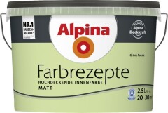 ALPINA Vandens dispersiniai dažai vidaus darbams, Farbrezepte, šviesiai žali 2,5l