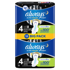 ALWAYS Hig paketes Ultra Secure Night Duo 12pcs