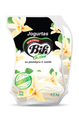 ROKIŠKIO BIFI ACTIVE Jogurtas BIFI ACTIVE 2% su plombyru.van. 0,9kg ecolean 900g