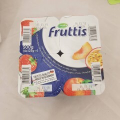 FRUTTIS Maasika või virsiku-granadilli jogurtidessert 125g