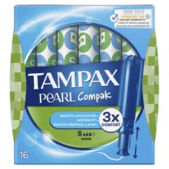 TAMPAX TAMPOONID COMPAK PEARL SUPER 16pcs