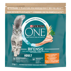 PURINA ONE Kassitoit täiskasv.kuiv kanaga 1,5kg