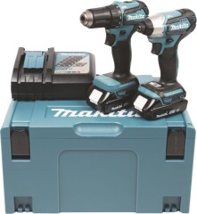 MAKITA Akumuliatorinių suktuvų komplektas DLX2220AJ 18V 2x2.0Ah 1pcs