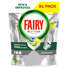 FAIRY Nõudepesukapslid Platinum Lemon 40pcs