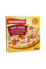 GRANDIOSA Šaldyta pica MEAT LOVERS su jautiena ir rūkytu kumpiu 350g