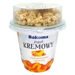 BAKOMA Kreemjogurt virsiku-granola 230g