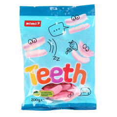 RIMI Zemeņu garšas želējas konfektes Teeth 200g