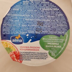 ALMA Vaarika-passionivilja kohupiimakreem 150g