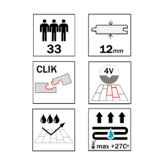 SWISS KRONO DANGA GR. 12AQ/4529 1380*191*12 AC5 V4 AZUOL. 5pcs