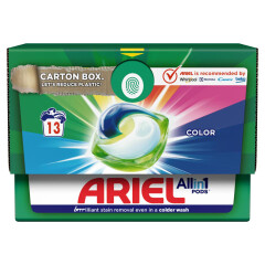 ARIEL Veļas mazgāšanas kapsulas Color kartona kastē 13pcs