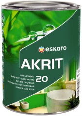 ESKARO Sienų dažai ESKARO AKRIT 20, pusiau matiniai, baltos sp., A bazė, 950 ml 950ml