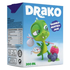 DRAKO Drako Raspberry and Blueberry Drink 200ml