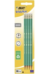 BIC Zīmuļi ar dzēšgumijas uzgali 4pcs