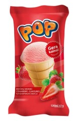 POP POP strawberry flavoured ice cream 120ml