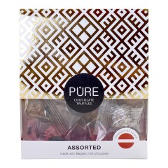 PURE CHOCOLATE Piimašokolaaditrühvlid assortii 96g