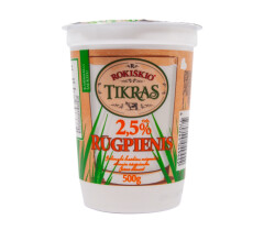 ROKIŠKIO TIKRAS Rūgpienis ROKIŠKIO TIKRAS 2,5% 500g 500g