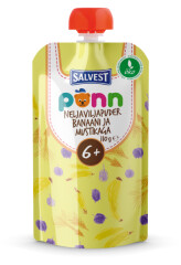 PÕNN Organic four grain porridge with banana and blueberry (6 months) 110g