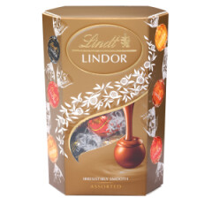 LINDT Įvairių rūšių šokolado rutuliukų LINDT LINDOR rinkinys 200g