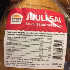 EESTI LEIVATÖÖSTUS Juuli sai suhkruvaba 180g