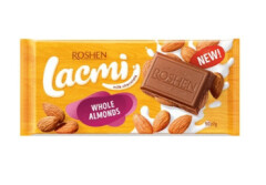 ROSHEN Piena šokolāde ar veselām mandelēm 90g