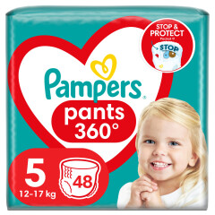 PAMPERS Sauskelnės-kelnaitės PAMPERS PANTS 5 (12-17 kg) 48pcs