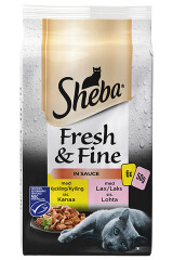 SHEBA Fresh&fine täissööt kassidele 6x50g kana, lõhe kastmes 300g