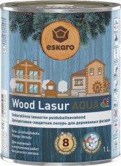 ESKARO Dekoratiivne puidukaitsevahend Wood Lasur Aqua Eskaro 1L pähklipruun 1l