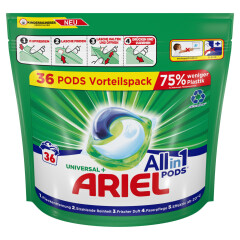 ARIEL Skalbiamosios kapsulės ARIEL MOUNTAIN SPRING UNIVERSAL + 36pcs