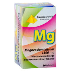 TERVISEPÜRAMIID Magneesiumtsitraat 1300 mg tabletid 30pcs