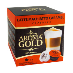 AROMA GOLD Kavos kapsulės AROMA GOLD LATTE MACCHIATO CARAMEL 180g