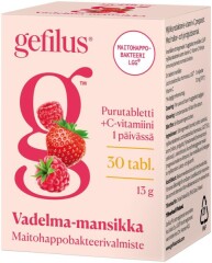 GEFILUS Gefilus braškių-aviečių skonio tab. N30 (Oriola Oy) 30pcs