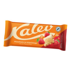KALEV Kalev white chocolate with biscuit pieces and strawberry 100g