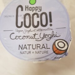 HAPPY COCO! Maitsestamata mahekookose-vahepala, veganlik jogurtiasendaja 125g