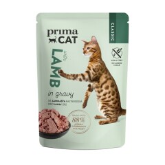 PRIMA CAT Konservuotas kačių édalas PRIMACAT (èriena padaže) 85g