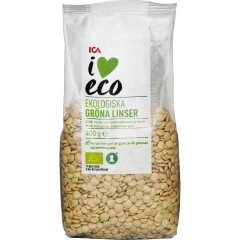 I LOVE ECO Ekolog. žalieji lęšiai I LOVE ECO, 400g 0,4kg